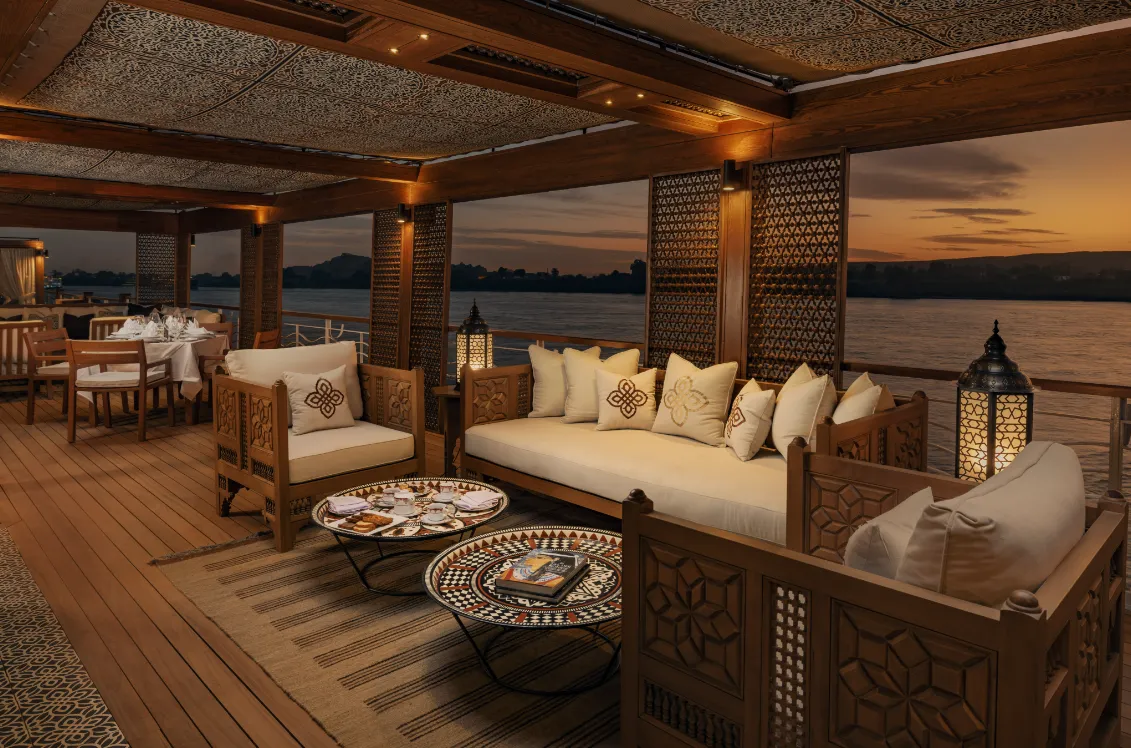 Lounge aboard the Jaz Elite Senator Nile Cruise Nile cruise
